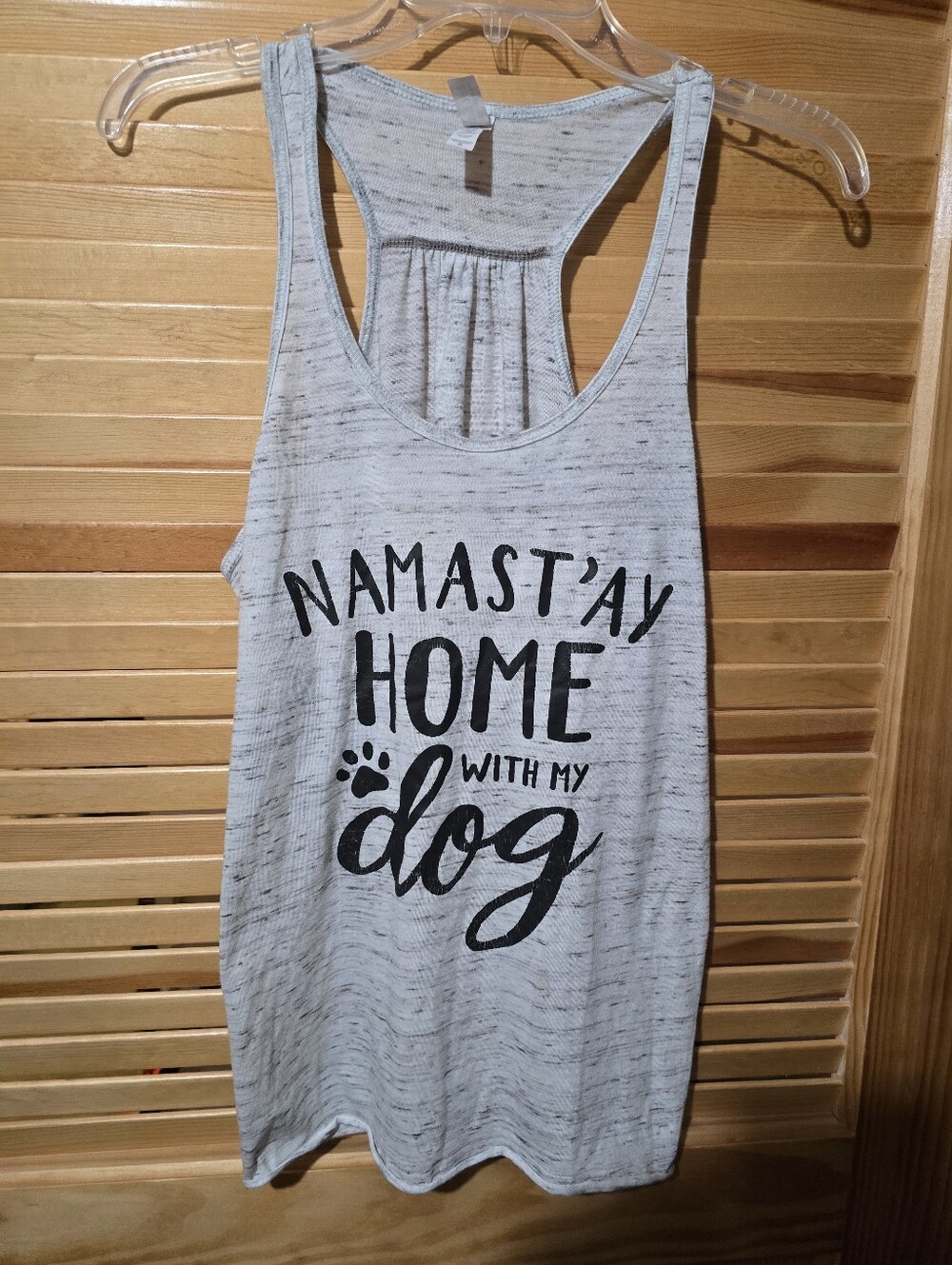Namast'ay Home With My Dog Bella Canvas Womans Tank Top XL